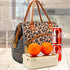 FlowFly Insulated Lunch Bag Wide-Open Lunch Box Large Tote Leakproof Cooler with Drink Holder and Multi Pockets for Women Men Adult Kids Work Picnic Travel Beach Hiking, Leopard