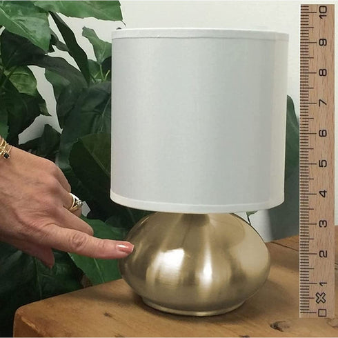 Catalina 18581-001 Transitional 2 Pack Matching Small Touch Table Lamp Set, 9.25, Classic Antique Brass, 2 Count