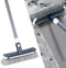 MEXERRIS Floor Scrub Brush with Long Handle - Stiff Carpet Deck Brush 2 in 1 Floor Scrubber Cleaning Grout Brush for Tile, Bathroom, Shower, Sink, Bathtub, and Kitchen Surface - Gray