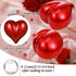Juinte 2120 Pieces Valentine's Day Vase Filler Wedding Decoration Heart Pearl Red Pink Heart Pearls Water Gels Beads Floating Candles Centerpiece for Valentine Wedding Home Dinning Table Party Decor