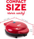Dash Express 8 Waffle Maker for Waffles, Paninis, Hash Browns + other Breakfast, Lunch, or Snacks, with Easy Clean, Dual Non-Stick Surfaces - Red