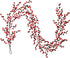 Artiflr 6FT Red Berry Christmas Garland with Red and Black Berry, Artificail Berry Garland Indoor Outdoor Garden Gate Hone Decoration for Winter Holiday New Year Decor