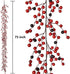 Artiflr 6FT Red Berry Christmas Garland with Red and Black Berry, Artificail Berry Garland Indoor Outdoor Garden Gate Hone Decoration for Winter Holiday New Year Decor