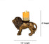 THE NIFTY NOOK Majestic Lion Candle Holder with LED Flameless Pillar Candle for Home and Office¦
