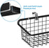 Wall Baskets, Packism 4 Pack Cabinet & Wall Mounted Wire Baskets, Multifunctional Hanging Wire Basket for Kitchen, Home, Office, Bathroom, Garage Storage, Wire Storage Baskets with Mount Hooks, Black