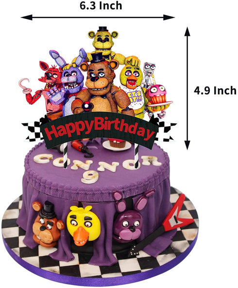 Heidaman Five Nights At Freddy's Birthday Party Supplies Fnaf Birthday Decorations Freddy Frostbear Party Decorations Set Include Banners Balloons Cake Tops