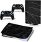Ps5 Stickers Full Body Vinyl Skin Decal Cover for Playstation 5 Digital Edition Console Controllers (CD Version, Black Glass)