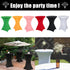 SUNTQ Cocktail Table Covers 32x43, Spandex Stretch Square Corners White Tablecloths, Fitted High Top Round Table Cloth for Weddings,Birthday,Vendors,Outdoor Party,DJ,Banquet,Tradeshows