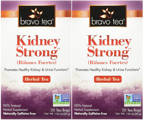 Bravo Teas Kidney Strong, 20 Tea Bags 2 Pack