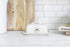 Creative Co-op Stoneware Butter Dish with Cow Decal, 6.75" L, White