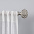 Exclusive Home Curtains ER1004-01 3672 Peony 1" Curtain Rod and Finial Set, 36"-72", Matte Silver