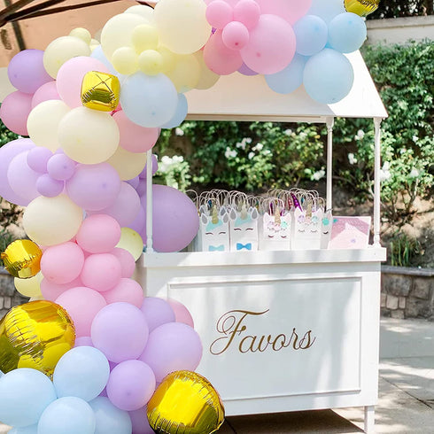 Pastel Balloon Garland Arch Kit 120pcs Assorted Macaron Pink Blue Gold Rainbow Balloons Kit Latex Balloon Arch for Baby Bridal Shower Birthday Wedding Graduation Party Decorations