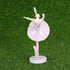 LIOOBO Pack of 3 Ballerina Statue Desktop Ornament Plastic Dancing Girl Crafts Figurines Pink