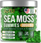Organic Sea Moss Gummies for Adults & Kids - USA Made Irish Sea Moss Supplement - Raw Seamoss, Bladderwrack & Burdock for Immunity, Thyroid & Joints Support - 60 Non-GMO Seamoss Gummies Vegan