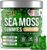 Organic Sea Moss Gummies for Adults & Kids - USA Made Irish Sea Moss Supplement - Raw Seamoss, Bladderwrack & Burdock for Immunity, Thyroid & Joints Support - 60 Non-GMO Seamoss Gummies Vegan