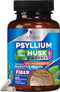 Psyllium Husk Capsules 1450mg, Non-GMO Gluten Free Digestive Support Natural Fiber Supplement - Nature's Psyllium Fiber Caps Support Digestion & Regularity for Adult Men and Women - 60 Capsules