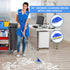 LMAIVE Shower Cleaning Brush, 36'' Shower Scrubber, Tile Tub Scrubber with Long Handle, Bathroom Brushes for Cleaning, Extendable Bathtub Scrubber Sponge, Scrub Brush with Long Handle for Floor