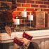 smtyle Gold Candle Holders Set of 3 Candelabra with Iron-3.5" Diameter Ideal for Pillar LED Candles