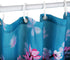 LIVILAN Cherry Blossom Shower Curtain Japanese Shower Curtain Floral Sakura Plum Blossom Flower Shower Curtains with 12 Hooks Teal Blue and Pink Pretty Shower Curtain, 72" W x 84" H