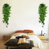 BABEIYXM Artificial Hanging Plants 2pcs Set,3.6 Feet Fake Hanging Plants Artificial Ivy Fakev Leaves,Suitable for Wall Indoor Outdoor Garden Wedding Decoration (with Basket)