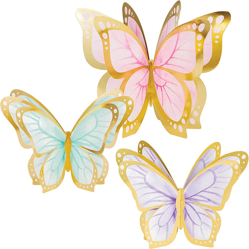 Golden Butterfly Centerpiece, 9 ct