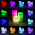 Lavish Home 72-0030C 3 Piece LED Color Changing Flameless Candle Set w/Remote, 3"x3"x6", Multicolor