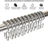 DQG Bathdesign Durable Shower Curtain Hooks Rings,Never Rust Stainless Steel Double Sliding Shower Hooks That, for Bathroom Shower Rods Curtains, Set of 12 Shower Curtain Hooks (Chrome)
