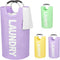 Laundry Basket, Roiroiko Waterproof 82L Large Collapsible Fabric Laundry Hamper, Foldable Clothes Storage Washing Bag Washing Bin with Alloy Handles for College Bathroom Travel (purple, Large)