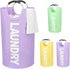 Laundry Basket, Roiroiko Waterproof 82L Large Collapsible Fabric Laundry Hamper, Foldable Clothes Storage Washing Bag Washing Bin with Alloy Handles for College Bathroom Travel (purple, Large)