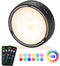 Battery Powered Ceiling Light, Starxing 5 inch Wireless Puck Lights with Remote Control, Shower Lights Fixture with DC Charger (Black)