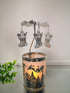 Rotary Tea Light Carousel Angel Votive Candle Holders Spinning Tealight Holders Christmas Decoration for Home Tabel Centrepieces Gift for Wedding Wife Kids Birthday(Boots)