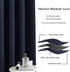 JSFLY Blackout Curtains for Bedroom Thermal Insulated Solid Grommet Window Drapes for Living Room , Set of 2 Curtain Panels 52 W x 84 L inch Long Navy