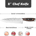 VVXX 8" Chef Viking Knife Sharp Meat Cleaver Knife Fillet Knife Boning Knife Valentine Gift for Lover Full Tang Hand-Hammered Ergonomic Handle Chopping Knife with Gift Box in Home Kitchen & Restaurant