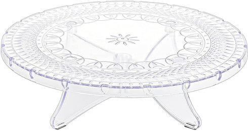 NWK 12inch Lighted Clear Cake Stand Plate Holder with String Lights Fit for 6inch, 8 inch, 10 inch, 12 inch Cakes for Wedding Birthday Thanksgiving Christmas New Year Party