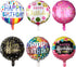Sharlity Happy Birthday Foil Mylar Helium Balloon, 18" Round Foil Balloon, Pack of 30