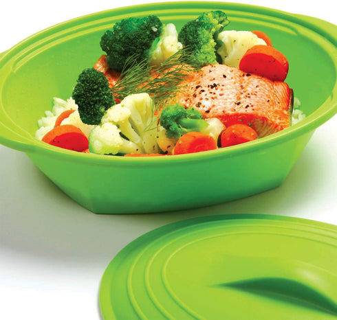 Norpro Silicone Steamer with Insert, Green
