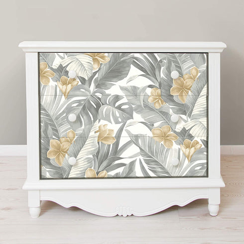 NuWallpaper NU2927 Neutral Paradise Peel & Stick Wallpaper, Grey