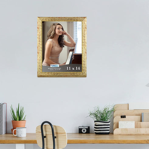 Icona Bay 11x14 Gold Picture Frame, Baroque Style Photo Frame 11 x 14, Wall Mount or Table Top, Regency Collection