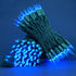 SWEET SHINE Blue LED Christmas Lights, Pack of 2 Sets 33 Ft 100 LED Green Wire Mini Lights Set, UL Certified Commercial Grade Holiday String Light (Blue)