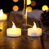 AGPTEK Timer Flickering Tea Lights 24 Pack Flickering LED Candles with Timer Battery Operated Flameless Tealight Candles for Wedding Holiday Party Home Decoration Warm White