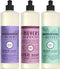 Mrs. Meyer™s Clean Day Spring Liquid Dish Soap Variety Pack, 1 Lilac Scent, 1 Peony Scent, 1 Mint Scent, Cuts Grease & Biodegradable, 16 FL OZ Bottles (3 CT)