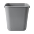 Rubbermaid 2955 GRA 13-5/8 qt Capacity, 11-3/8" Length x 8-1/4" Width x 12-1/8" Height, Gray Color, Linear Low-Density Polyethylene Deskside Small Wastebasket