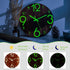 Plumeet Luminous Wall Clock - 12'' Non-Ticking Silent Wooden Clocks with Night Light - Large Decorative Wall Clock for Kitchen Office Bedroom,Battery Operated (Brown Face)