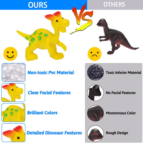 36PCS Dinosaur Bulk Toys Dinosaurs Pinata Goodie Bags Stuffers Easter Egg Fillers Treasure Box Mini Toys Dino Desk Pets Classroom Prizes for Kids Birthday Party Favors for Boys Girls Cupcake Toppers
