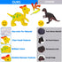 36PCS Dinosaur Bulk Toys Dinosaurs Pinata Goodie Bags Stuffers Easter Egg Fillers Treasure Box Mini Toys Dino Desk Pets Classroom Prizes for Kids Birthday Party Favors for Boys Girls Cupcake Toppers