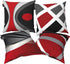 Set of 4 Couch Pillow Covers 18x18 Modern Geometry Decorative Throw Pillow Covers, Cushion Case, Pillowcase for Living Room Sofa, Bedroom, Chair, Car (Red, 18" x 18")