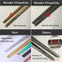 Dtdepth Stainless Steel Chopsticks - 5 Pairs 9.06inch Multicolor Reusable Dishwasher Safe Metal Chopsticks - Square Lightweight Non Slip Flat Chop Sticks - Easy to Use and Clean (No Color Fading)