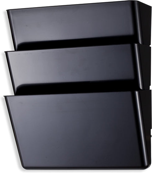 Officemate 26092 Letter Size Wall File, Recycled, 13 W x 4-1/8 D x 14-1/2 H, Black