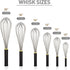 Matfer Bourgeat Piano Whisk with Exoglass Handle, 10", Professional Stainless Steel Wire Kitchen Whisk
