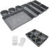 Drawer Organizer Trays, 12 Pack Home Office Desk Space Divider Bins for Jewelry Makeup Art Pens Craft Tools Storage, Utensils in Bedroom Dresser, Makeup Drawer Organizer Bathroom Drawer Organizers (Dark gray)
